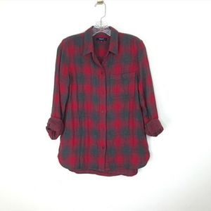 Madewell Plaid Button Up Long Sleeve Shirt